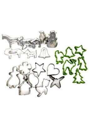Antique Vintage Collectible Specialty Cookie Cutter Mixed Set